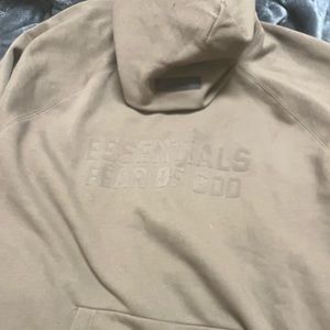 Essentials wood colored hoodie.
